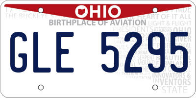 OH license plate GLE5295