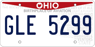 OH license plate GLE5299