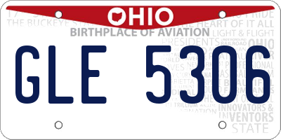 OH license plate GLE5306