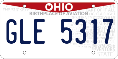 OH license plate GLE5317
