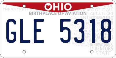 OH license plate GLE5318