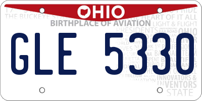 OH license plate GLE5330