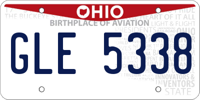 OH license plate GLE5338