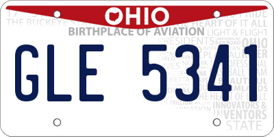 OH license plate GLE5341