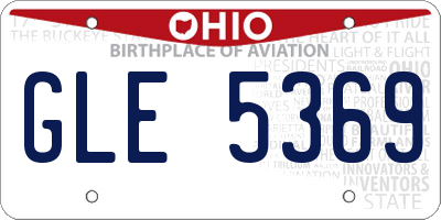 OH license plate GLE5369