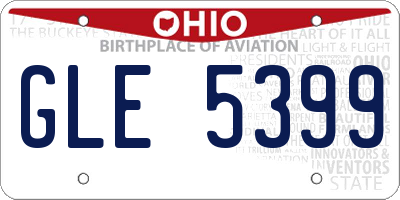 OH license plate GLE5399