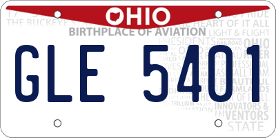 OH license plate GLE5401