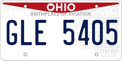 OH license plate GLE5405