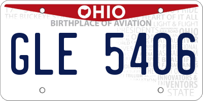 OH license plate GLE5406