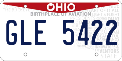 OH license plate GLE5422