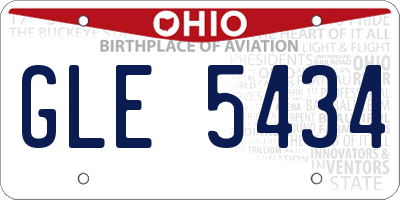 OH license plate GLE5434