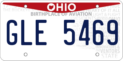 OH license plate GLE5469