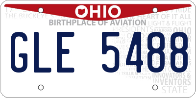 OH license plate GLE5488