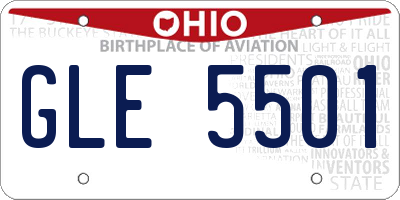 OH license plate GLE5501