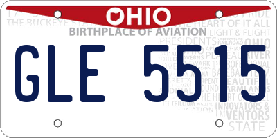 OH license plate GLE5515