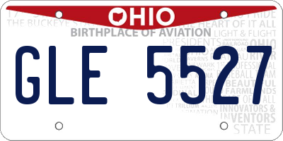 OH license plate GLE5527