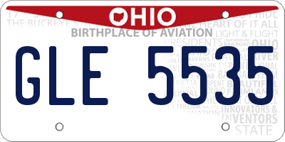 OH license plate GLE5535