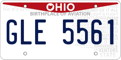 OH license plate GLE5561