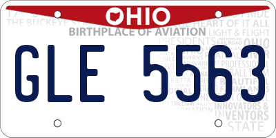 OH license plate GLE5563