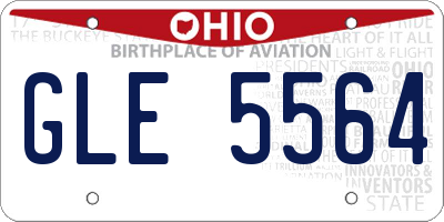 OH license plate GLE5564