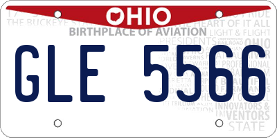 OH license plate GLE5566