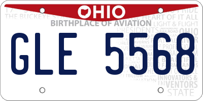OH license plate GLE5568