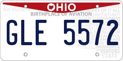 OH license plate GLE5572