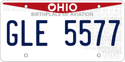 OH license plate GLE5577