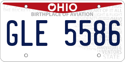 OH license plate GLE5586