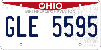 OH license plate GLE5595