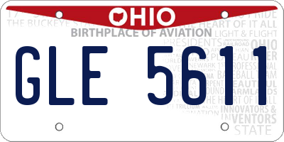 OH license plate GLE5611