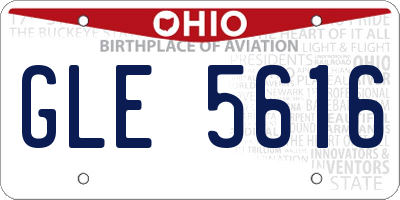OH license plate GLE5616