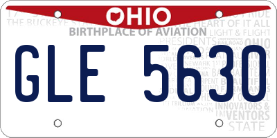 OH license plate GLE5630