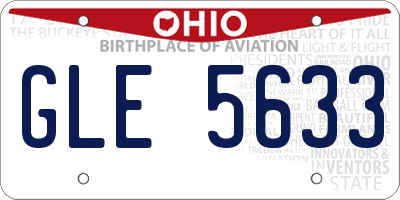 OH license plate GLE5633
