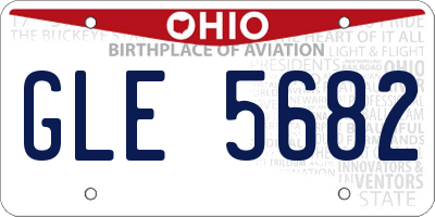 OH license plate GLE5682