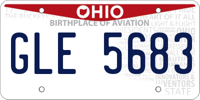 OH license plate GLE5683