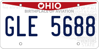 OH license plate GLE5688