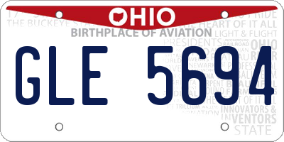 OH license plate GLE5694
