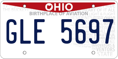 OH license plate GLE5697
