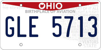 OH license plate GLE5713