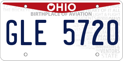 OH license plate GLE5720