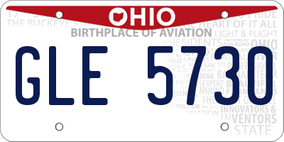 OH license plate GLE5730