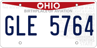 OH license plate GLE5764
