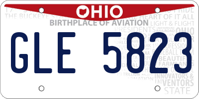 OH license plate GLE5823