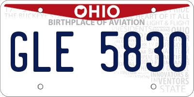 OH license plate GLE5830