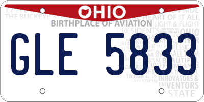 OH license plate GLE5833