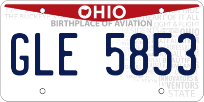 OH license plate GLE5853