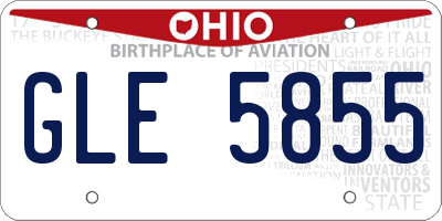 OH license plate GLE5855