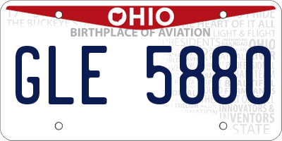OH license plate GLE5880
