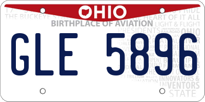 OH license plate GLE5896